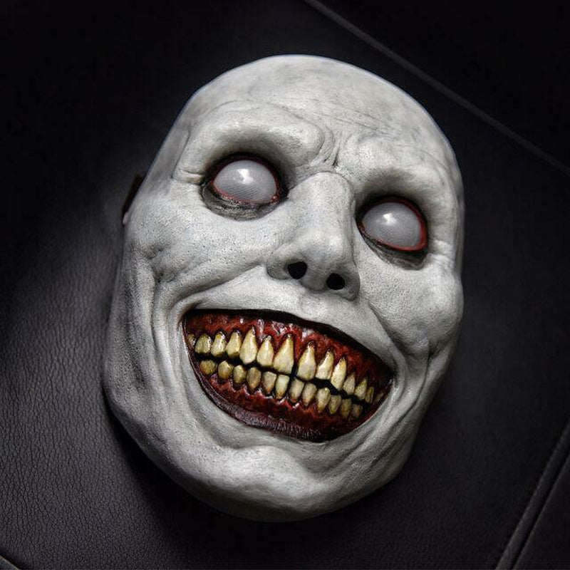 Horror Scary Exorcist Face Mask Demon Smile for Halloween Cosplay Party Costume