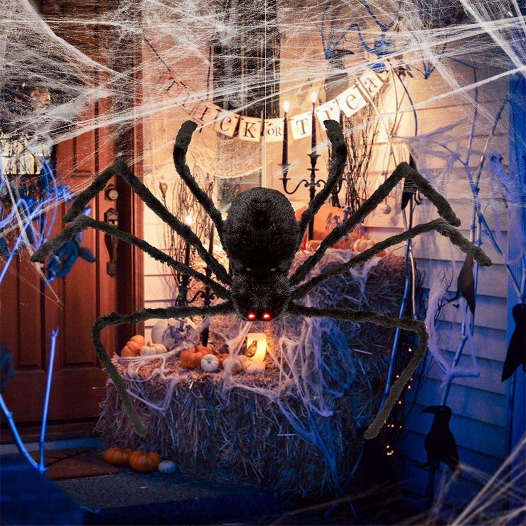 59" Spider Halloween Decor Haunted House Prop Indoor Outdoor Giant Scary Party