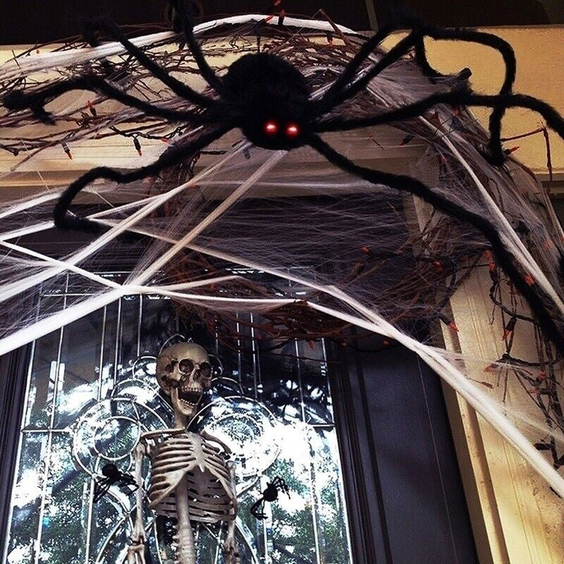 35" Spider Halloween Decor Haunted House Prop Indoor Outdoor Giant Scary Party