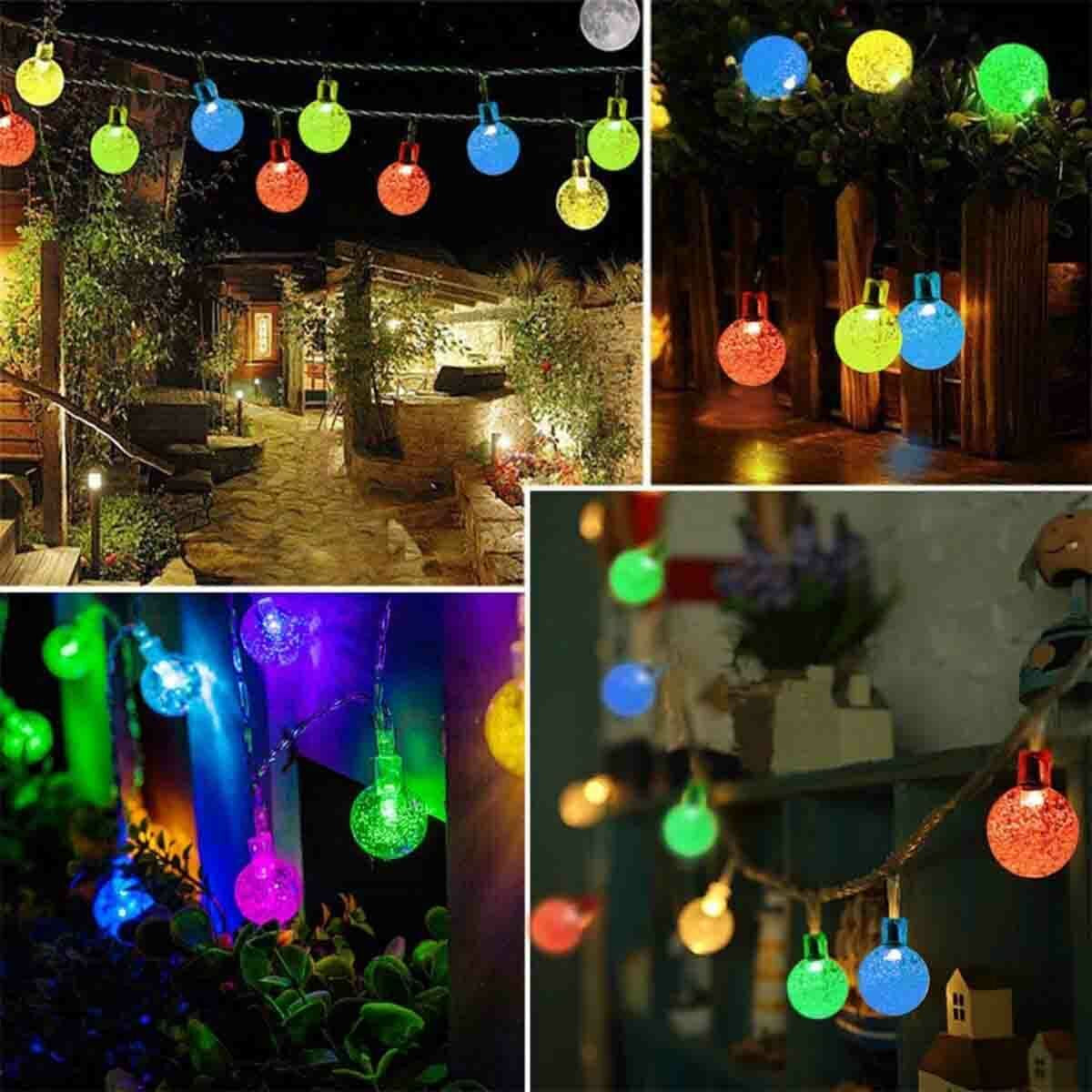 Solar 50 LED String Lights Patio Party Yard Garden Wedding Waterproof Outdoor